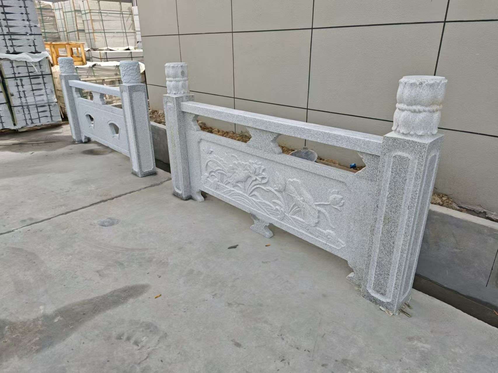 保山芝麻白河道栏杆 石材栏杆