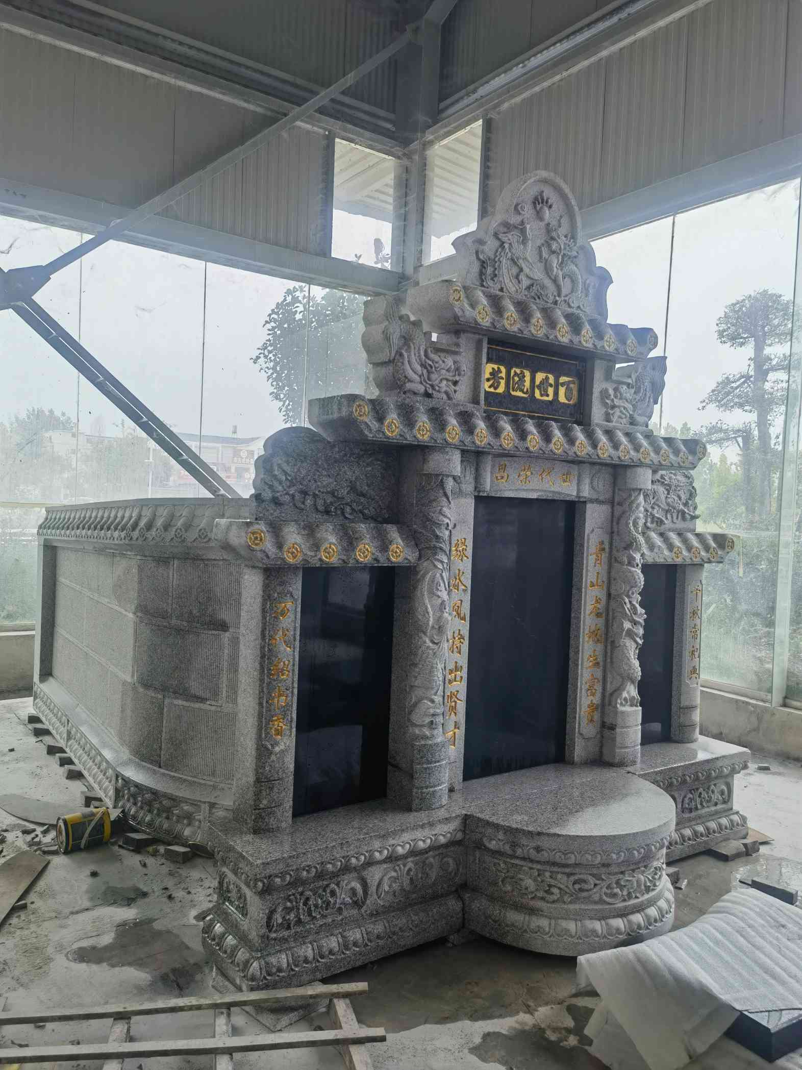 保山套墓 墓碑 围坟石 异形定制